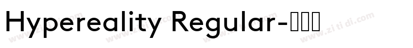 Hypereality Regular字体转换